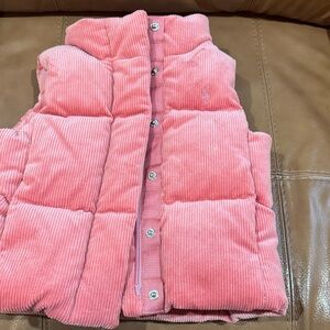Polo by Ralph Lauren Pink and White Puffer Vest